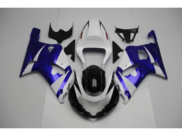Weiß & Blau 2001-2003 Suzuki GSXR 600-750 Motorrad Verkleidung Weiß & Blau 2001-2003 Suzuki GSXR 600-750 Motorrad Verkleidung