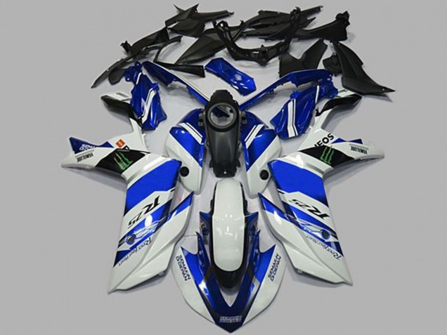 Weiß & Blau 2015-2018 Yamaha R3 Motorrad Verkleidung