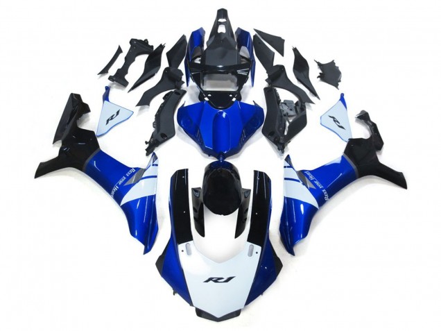 Weiß & Blau 2015-2019 Yamaha R1 Motorrad Verkleidung Weiß & Blau 2015-2019 Yamaha R1 Motorrad Verkleidung