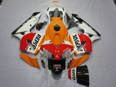 Weiß Orange Repsol 2003-2004 Honda CBR600RR Motorrad Verkleidung