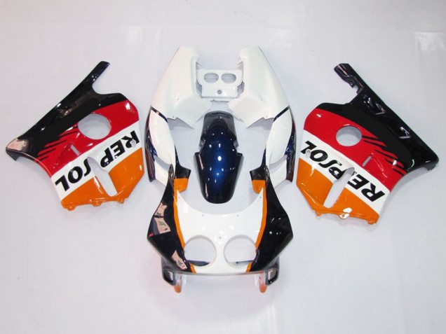 Weiß Repsol 1990-1998 Honda CBR250RR Motorrad Verkleidung Weiß Repsol 1990-1998 Honda CBR250RR Motorrad Verkleidung
