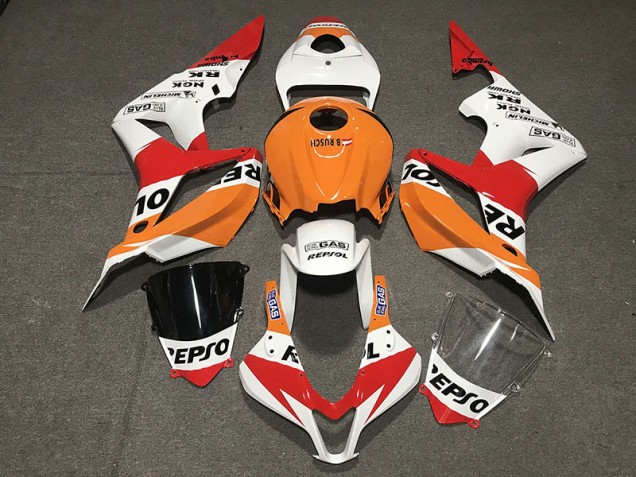 Weiß Repsol Stil 2007-2008 Honda CBR600RR Motorrad Verkleidung