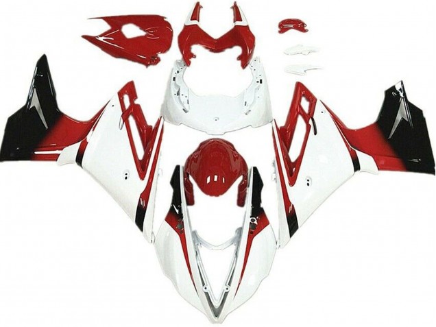 Weiß & Rot 2013-2016 Triumph Daytona 675 Motorrad Verkleidung