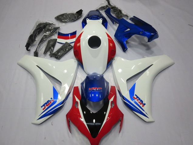 Weiß Rot & Blau 2008-2011 Honda CBR1000RR Motorrad Verkleidung