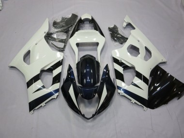 Weiß & Schwarz 2003-2004 Suzuki GSXR 1000 Motorrad Verkleidung