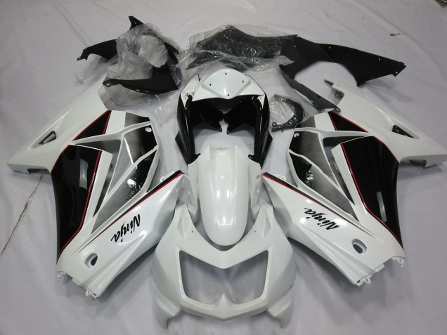Weiß & Schwarz 2008-2012 Kawasaki Ninja 250 Motorrad Verkleidung