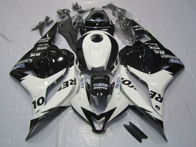 Weiß & Schwarz Repsol 2009-2012 Honda CBR600RR Motorrad Verkleidung