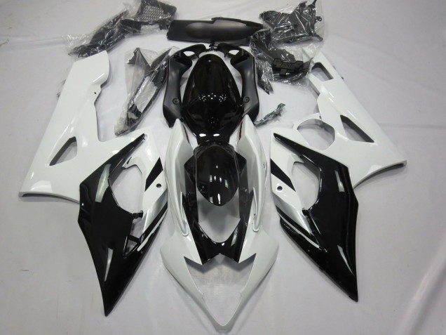 Weiß Schwarz & Silber 2005-2006 Suzuki GSXR 1000 Motorrad Verkleidung Weiß Schwarz & Silber 2005-2006 Suzuki GSXR 1000 Motorrad Verkleidung