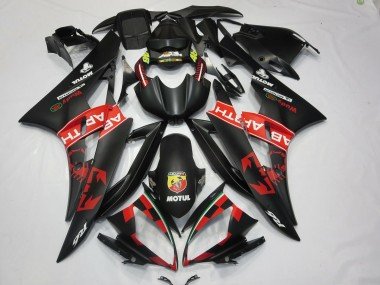 Abarth Matt Schwarz 2006-2007 Yamaha R6 Motorrad Verkleidung
