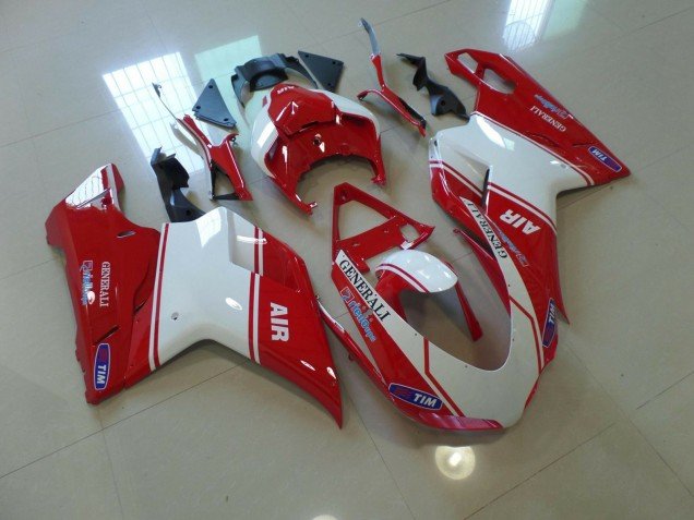 Air Rot & Weiß 2007-2014 Ducati 848 1098 1198 Motorrad Verkleidung Air Rot & Weiß 2007-2014 Ducati 848 1098 1198 Motorrad Verkleidung
