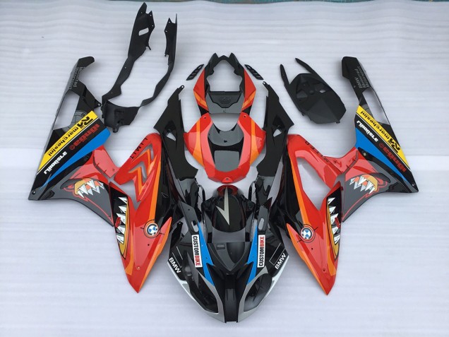 Alien Blau & Weiß 2009-2014 BMW S1000RR Motorrad Verkleidung