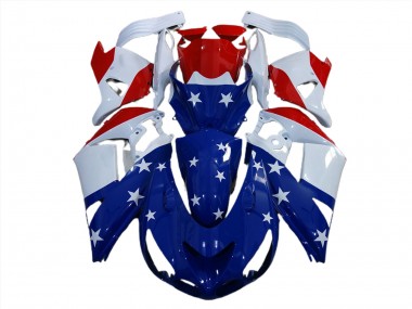 Amerikanische Flagge 2006-2011 Kawasaki ZX14R Motorrad Verkleidung