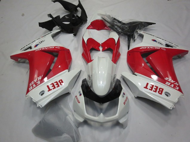 Beet Rot & Weiß 2008-2012 Kawasaki Ninja 250 Motorrad Verkleidung Beet Rot & Weiß 2008-2012 Kawasaki Ninja 250 Motorrad Verkleidung