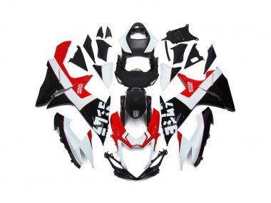 Benutzerdefiniert Rot & Schwarz Mit Logos 2011-2024 Suzuki GSXR 600-750 Motorrad Verkleidung