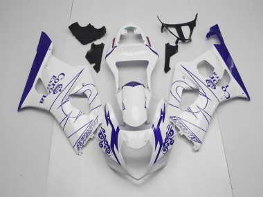 Blau & Weiß Corona 2003-2004 Suzuki GSXR 1000 Motorrad Verkleidung