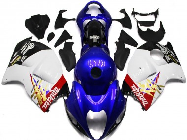 Blau & Weiß Custom Logo 1997-2007 Suzuki GSXR 1300 Motorrad Verkleidung