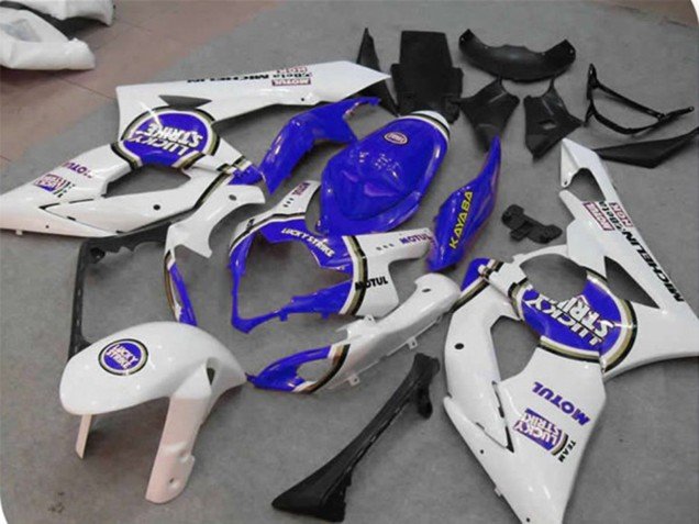 Blau Lucky Strike 2005-2006 Suzuki GSXR 1000 Motorrad Verkleidung Blau Lucky Strike 2005-2006 Suzuki GSXR 1000 Motorrad Verkleidung