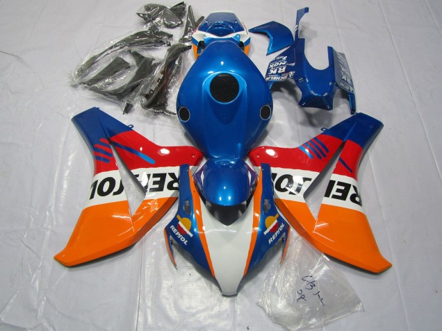 Blau Repsol & Rot 2008-2011 Honda CBR1000RR Motorrad Verkleidung
