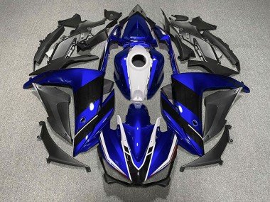 Blau Schwarz & Weiß 2015-2018 Yamaha R3 Motorrad Verkleidung
