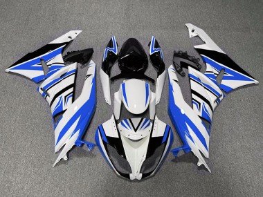 Blau-Weiß-Schwarz-Zack 2009-2012 Kawasaki ZX6R Motorrad Verkleidung
