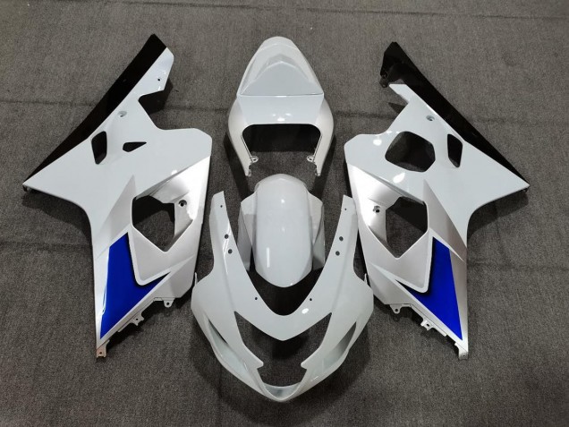 Blauweiß & Silber Stil 2004-2005 Suzuki GSXR 600-750 Motorrad Verkleidung Blauweiß & Silber Stil 2004-2005 Suzuki GSXR 600-750 Motorrad Verkleidung