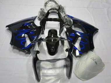 Blaue Flamme 2000-2002 Kawasaki ZX6R Motorrad Verkleidung