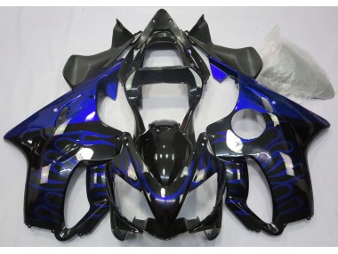 Blaue Flamme 2001-2003 Honda CBR600 F4i Motorrad Verkleidung