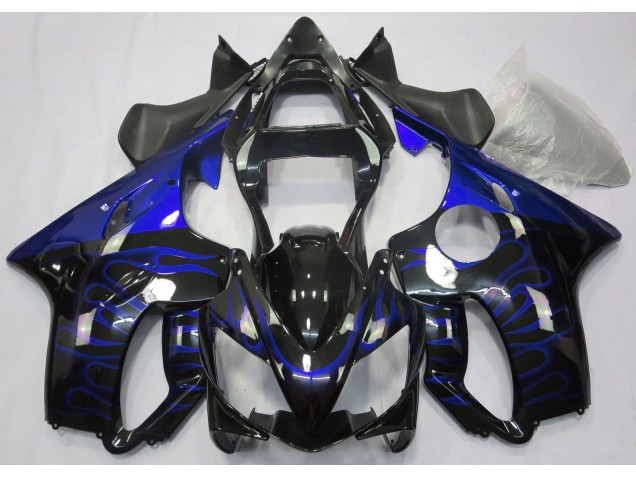 Blaue Flamme 2001-2003 Honda CBR600 F4i Motorrad Verkleidung
