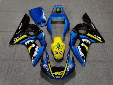 Blauer & Gelber Hai 1998-2002 Yamaha R6 Motorrad Verkleidung