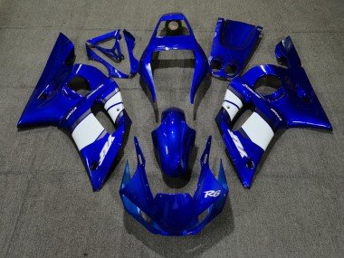 Blauweißes Design 1998-2002 Yamaha R6 Motorrad Verkleidung