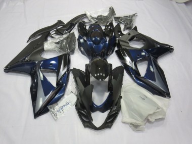 Blausilber & Schwarz 2009-2016 Suzuki GSXR 1000 Motorrad Verkleidung