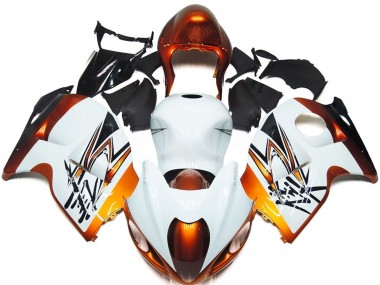 Bronze & Weiß 1997-2007 Suzuki GSXR 1300 Motorrad Verkleidung