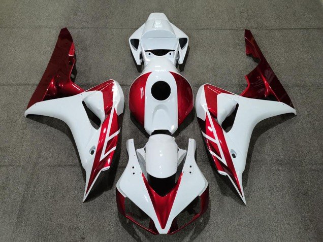 Candy Red & Weiß 2006-2007 Honda CBR1000RR Motorrad Verkleidung Candy Red & Weiß 2006-2007 Honda CBR1000RR Motorrad Verkleidung