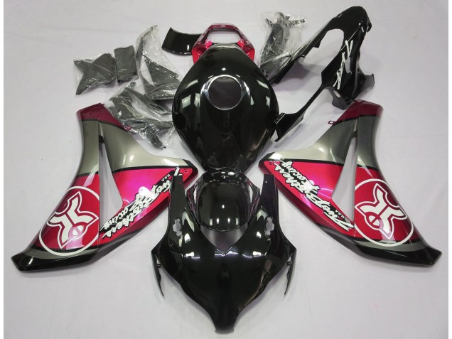 Candy Red Auf Schwarz Custom 2008-2011 Honda CBR1000RR Motorrad Verkleidung