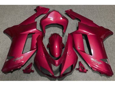 Candy Rot 2007-2008 Kawasaki ZX6R Motorrad Verkleidung