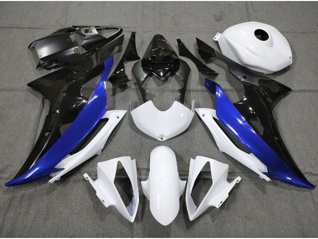 Custom Blau Schwarz & Weiß 2008-2016 Yamaha R6 Motorrad Verkleidung Custom Blau Schwarz & Weiß 2008-2016 Yamaha R6 Motorrad Verkleidung