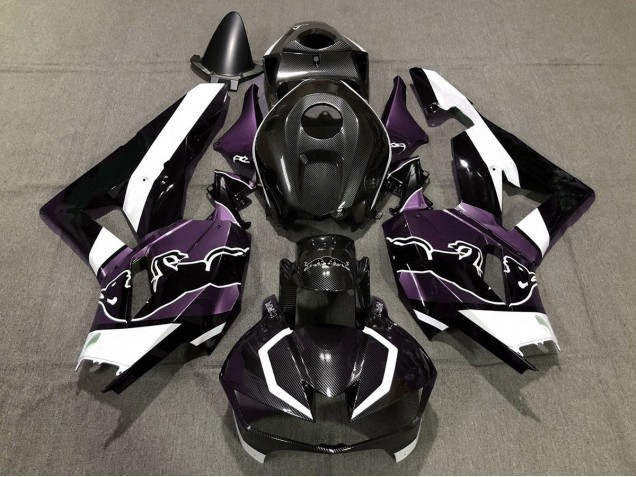 Custom Lila Carbonfaser Bull 2013-2023 Honda CBR600RR Motorrad Verkleidung