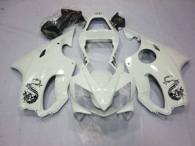 Dragon White 2001-2003 Honda CBR600 F4i Motorrad Verkleidung