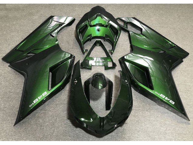 Dunkelgrün 2007-2014 Ducati 848 1098 1198 Motorrad Verkleidung
