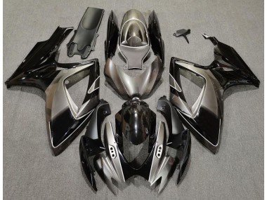 Dunkelsilber & Schwarz 2006-2007 Suzuki GSXR 600-750 Motorrad Verkleidung