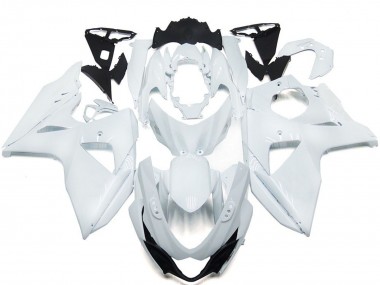 Einfarbig Glänzend Weiß 2009-2016 Suzuki GSXR 1000 Motorrad Verkleidung