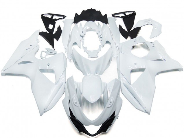 Einfarbig Glänzend Weiß 2009-2016 Suzuki GSXR 1000 Motorrad Verkleidung