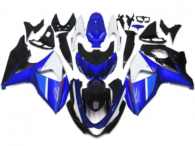 Einfarbig Schwarz Glänzend Blau Weiß 2009-2016 Suzuki GSXR 1000 Motorrad Verkleidung