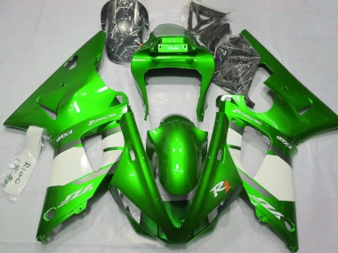 Elektrisches Grün & Weiß 2000-2001 Yamaha R1 Motorrad Verkleidung