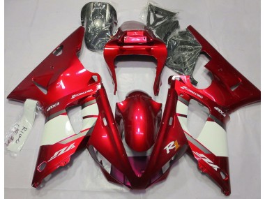 Feuerrot & Weiß 2000-2001 Yamaha R1 Motorrad Verkleidung