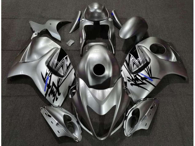 Flüssiges Silber & Blau 2008-2020 Suzuki GSXR 1300 Motorrad Verkleidung