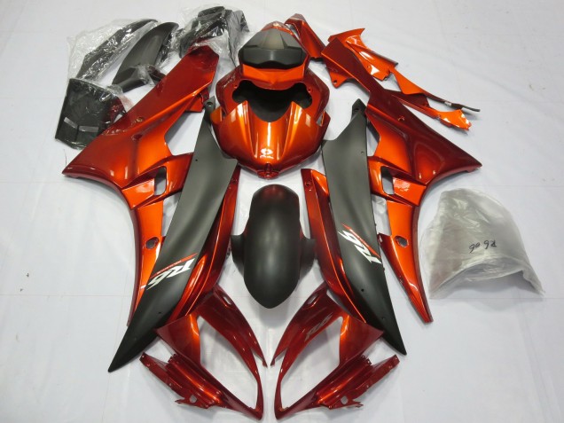Gebranntes Orange 2006-2007 Yamaha R6 Motorrad Verkleidung Gebranntes Orange 2006-2007 Yamaha R6 Motorrad Verkleidung