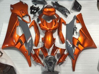 Gebranntes Orange & Nardo 2006-2007 Yamaha R6 Motorrad Verkleidung