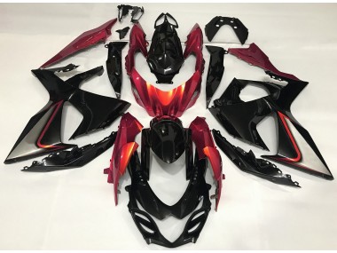 Gebranntes Orange & Schwarz 2009-2016 Suzuki GSXR 1000 Motorrad Verkleidung