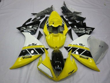 Gelb & Weiß 2012-2014 Yamaha R1 Motorrad Verkleidung